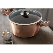 Load image into Gallery viewer, Berlinger Haus 20cm Marble Coating Casserole with Lid - Rose Gold Metallic Line
