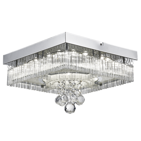 Square 24 Watt LED Ceiling Fitting With Glass Crystals Buy Online in Zimbabwe thedailysale.shop