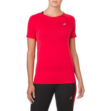Load image into Gallery viewer, Asics WOMEN SEAMLESS SS TEXTURE Running/Training Top - Red
