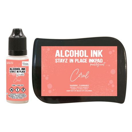 Stayz in Place Alcohol Ink Pad & Reinker (12ml) - Pearlescent - Coral Buy Online in Zimbabwe thedailysale.shop