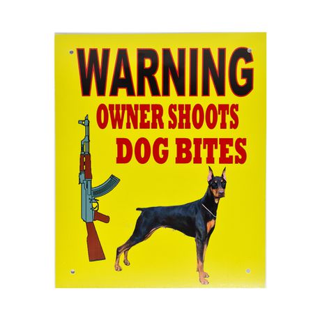 Owner shoots. Dog Bites Dog Warning Sign Buy Online in Zimbabwe thedailysale.shop