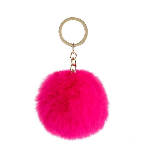 YALLI Fluffy Ball Key Ring / Chain Assorted Colours Buy Online in Zimbabwe thedailysale.shop