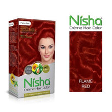 Load image into Gallery viewer, Nisha Creme Hair Colour Pack with Brush and Conditioner Flame Red - 2 Pack
