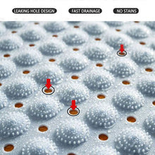 Load image into Gallery viewer, Non-Slip PVC Bathroom Bath/Shower Mat Polka Dot Texture Light Grey Square
