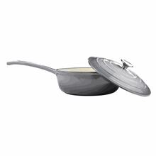 Load image into Gallery viewer, Chef Grey Cookware - Cast Iron 24cm Sauce Pan &amp; Lid
