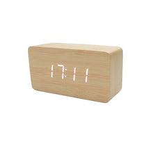 Load image into Gallery viewer, GagaFast Wooden Sound Control Digital Alarm Clock Temperature Date Display
