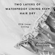 Load image into Gallery viewer, Dewy - Shower Cap - Bath Hat - Double Lined, Large - Pink Cat Cartoon
