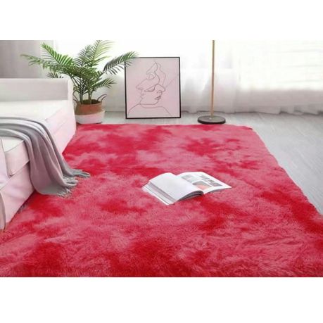 Vibrant Red Shaded Shaggy Rug/Carpet (200cmx150cm) Buy Online in Zimbabwe thedailysale.shop
