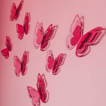 Load image into Gallery viewer, Fantastick Wall Decor - 3D Papilion Butterflies - Pink
