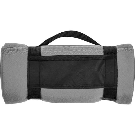 Fleece Blanket with Nylon Carry Strap - 180cm x 120cm - Grey Buy Online in Zimbabwe thedailysale.shop
