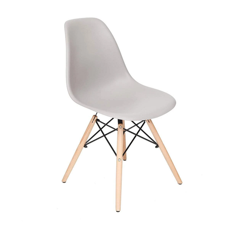 Wooden Leg Chair - Grey Buy Online in Zimbabwe thedailysale.shop