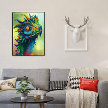 Load image into Gallery viewer, Diamond Painting DIY Kit, Round diamonds, 40x30cm- Rainbow Dragon
