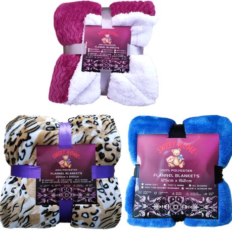 Soft,Warm Flannel Blanket-3 Pieces‘ Value Pack
