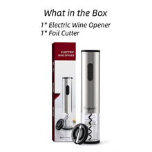 Load image into Gallery viewer, Electric Wine Opener -Stainless Steel - With Foil Cutter
