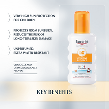 Load image into Gallery viewer, Eucerin Kids Sun Spray Sensitive Protect SPF 50+ 200ml
