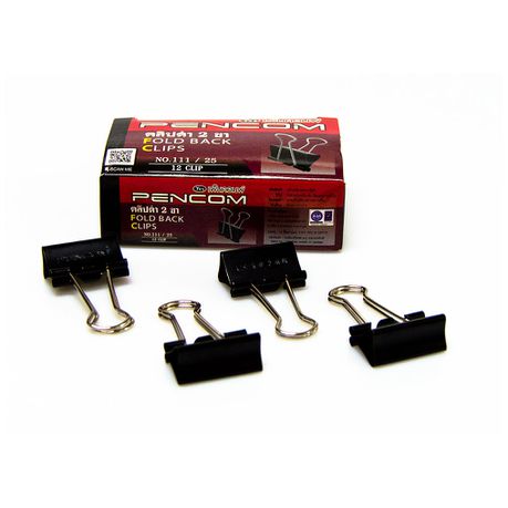 Pencom 25mm Foldback clips - set of 12 (144 pieces) Buy Online in Zimbabwe thedailysale.shop