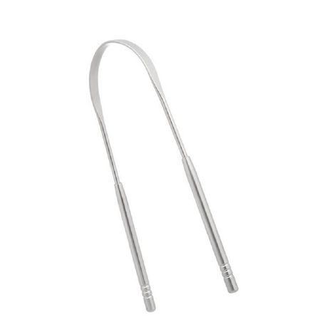 100% Stainless Steel Tongue Scraper Cleaner in Natural Jute Bag - 2 Pack Buy Online in Zimbabwe thedailysale.shop