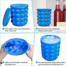 Load image into Gallery viewer, Portable Ice Cube maker, silicon bucket with lid for frozen beverages
