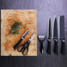 Load image into Gallery viewer, Hestia 6 Piece Non-Stick Kitchen Knife Set – Black
