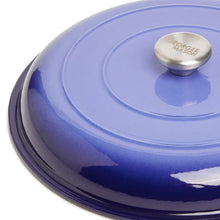 Load image into Gallery viewer, George &amp; Mason - 30cm Round Enamel Cast Iron Casserole - Blue
