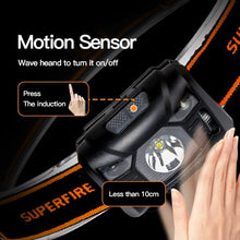 Load image into Gallery viewer, Waterproof Sensor LED Headlamp
