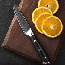 Load image into Gallery viewer, Hestia 9cm Damascus Steel Paring Knife
