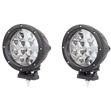 2PCS 60W Round LED Spotlight For Off-road Vehicles Buy Online in Zimbabwe thedailysale.shop