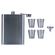 Load image into Gallery viewer, Stainless Steel Hip Flask - Gift Set with 4 Shot Cups and Funnel
