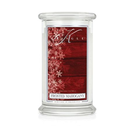 Kringle Candle - Frosted Mahogany - Large Jar Double Wick - 622g