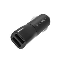 Load image into Gallery viewer, Intouch Home &amp; Car Charger Bundle 3.1/3.4A Dual USB - Black
