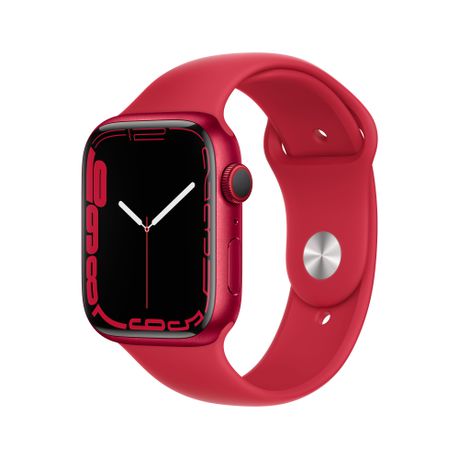 Apple Watch Series 7 GPS + Cellular (45mm) - PRODUCT(Red) Case with PRODUCT(Red) Sport Band Buy Online in Zimbabwe thedailysale.shop