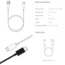 Load image into Gallery viewer, ZMI 1m - 3A USB Type-A to Type-C Cable - White (2PCS)
