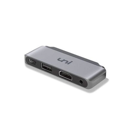 uni iPad Pro USB C Hub 4-in-1, HDMI (4K@60Hz), 3.5mm Headphone Jack, USB 3 Buy Online in Zimbabwe thedailysale.shop