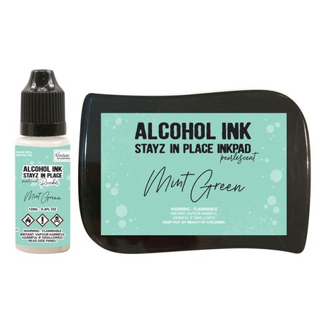 Stayz in Place Alcohol Ink Pad & Reinker (12ml) - Pearlescent - Mint Green Buy Online in Zimbabwe thedailysale.shop