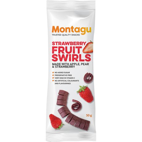 Montagu Dried Fruit Swirls Strawberry Box 10x 50g Box Buy Online in Zimbabwe thedailysale.shop