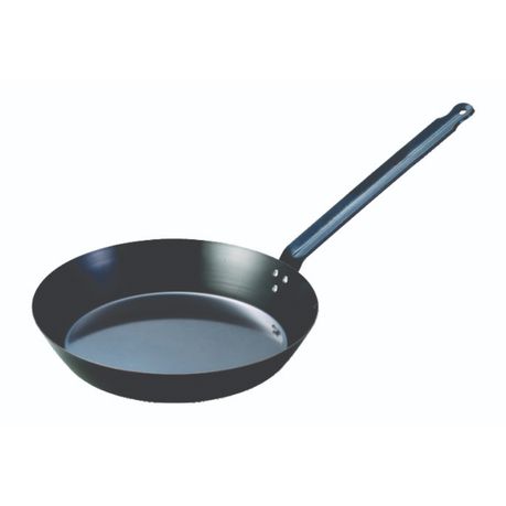 Black Steel Frying Pan - 300mm