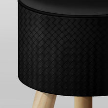Load image into Gallery viewer, Creative Deco Plush Eco-Leather Stool - Argyle Pattern Knitted Surface
