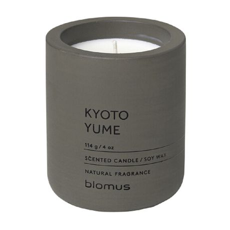Blomus Scented Candle: Kyoto Yume in Dark Grey Container Fraga 6.5cm