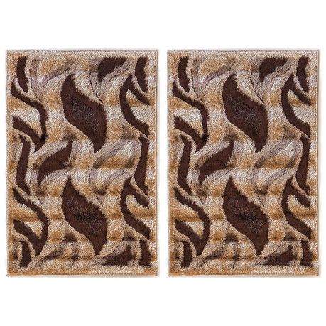 Lush Living Rug Pastel - Beige Brown - 80 x 120cm - Pack of 2