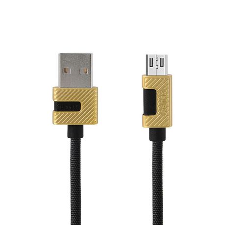 Remax Durable Metal Data Cable 2.4A RC-089m - Black Buy Online in Zimbabwe thedailysale.shop