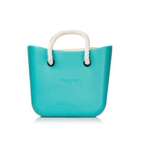 Original Magpie Turquiose Tote Bag With Beige Inner And Rope Handles Buy Online in Zimbabwe thedailysale.shop