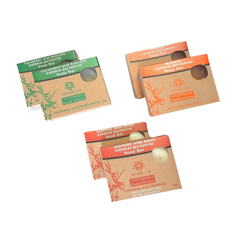 Natural Glycerine Soap Bar  - 6 Pack - Floral & Fruity Buy Online in Zimbabwe thedailysale.shop