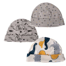 Load image into Gallery viewer, All Heart 3 Pack Printed Dinosaur With Stars Beanie
