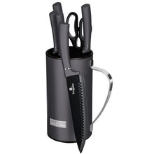 Load image into Gallery viewer, Berlinger Haus 7-Piece Non-Stick Knife Set With Steel Stand - Carbon Pro
