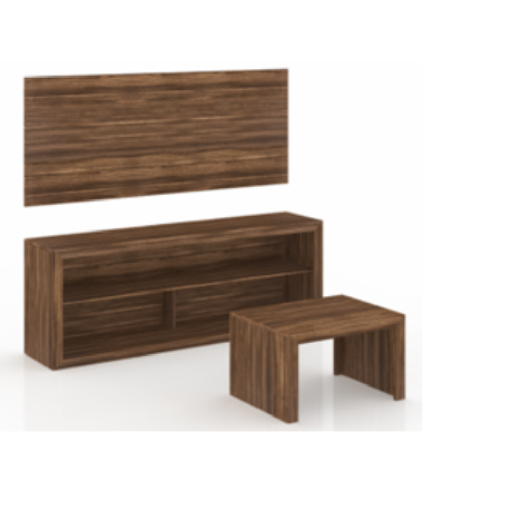 Techno Mobili TV Set 3 Piece Entertainment Unit - Walnut Buy Online in Zimbabwe thedailysale.shop