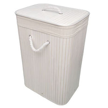 Load image into Gallery viewer, Creative Deco 75Lt Bamboo Laundry Basket - Alabaster White
