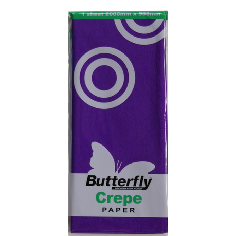 Butterfly Crepe Paper - 12 Sheets (2m X 500mm Each) Purple Buy Online in Zimbabwe thedailysale.shop