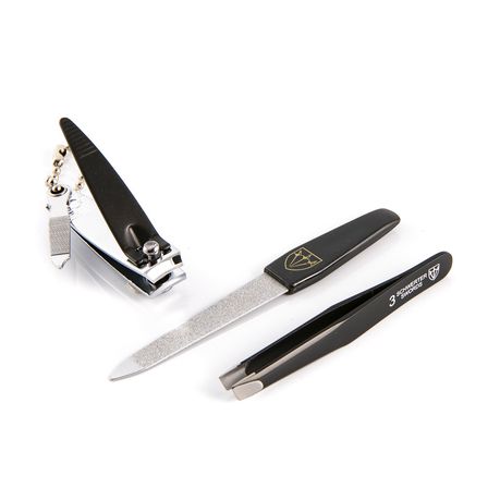 Kellermann Nail File, Clipper, Tweezer Set FU 8132 Silver and Black 3 Piece Buy Online in Zimbabwe thedailysale.shop