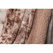 Load image into Gallery viewer, Wonder Trend Faux Fur Luxury Mink Thermal Heat Blanket Throw Cream Beige
