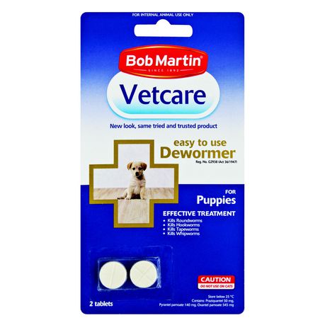 Bob Martin - Vetcare Dewormer - Puppies - 2 Tablets Buy Online in Zimbabwe thedailysale.shop
